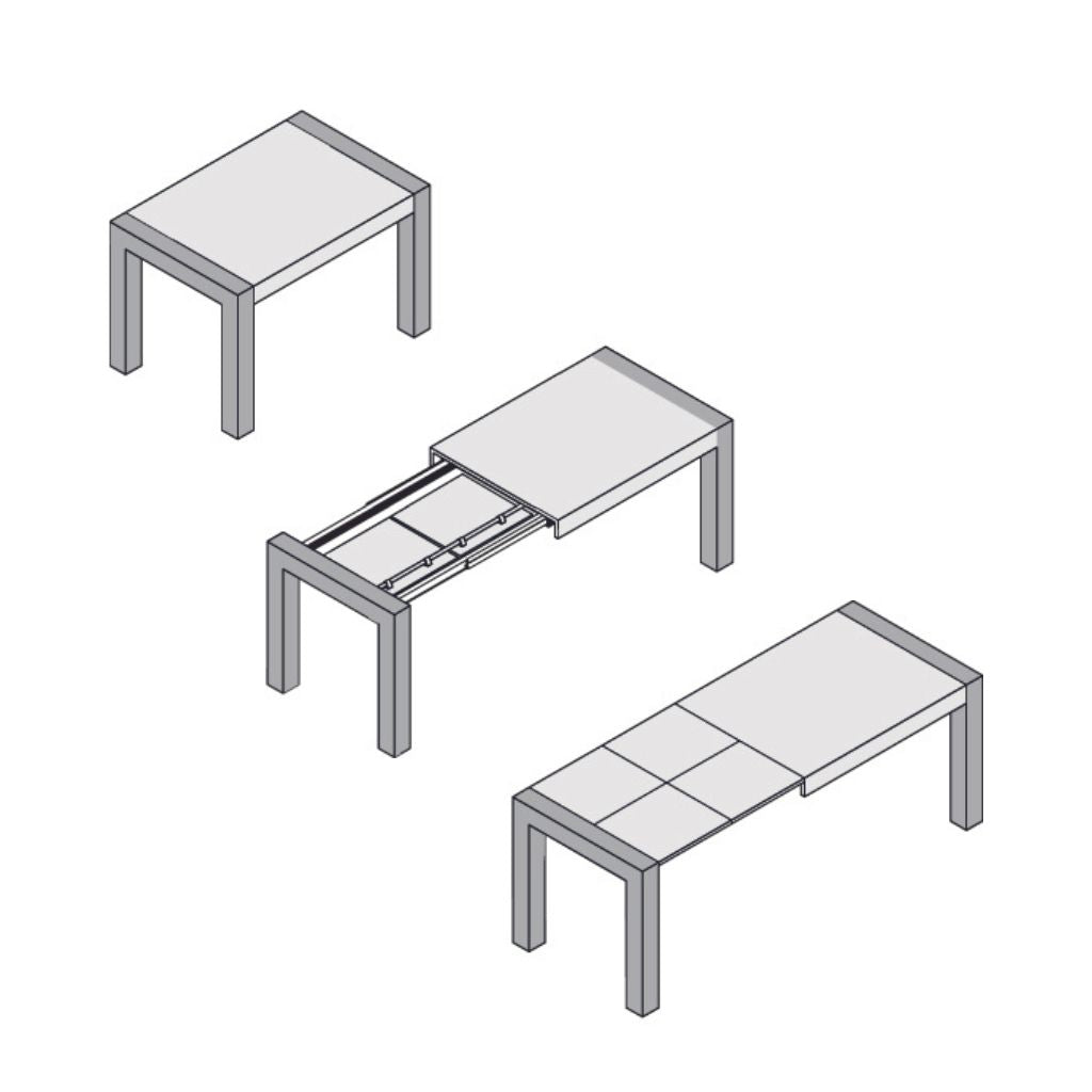 T60 - ALUMINIUM FRAME FOR EXTENSIBLE TABLE 80 KG – RAM-INDUSTRIE