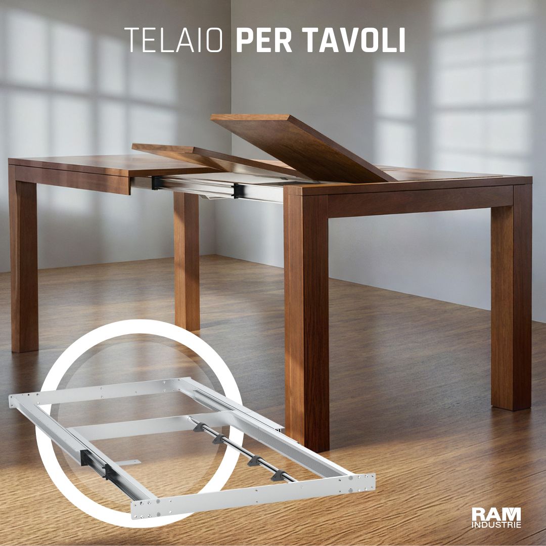 T60 - ALUMINIUM FRAME FOR EXTENSIBLE TABLE 80 KG – RAM-INDUSTRIE